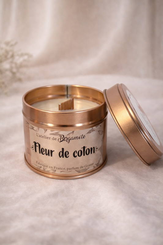 Bougie (grande) fleur de coton